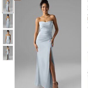 Strapless Gown Light Blue Size 4. NWOT
